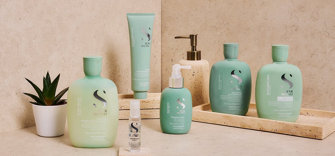 Shop the Semi di Lino Scalp Renew and Scalp Relief ranges at Salon Services
